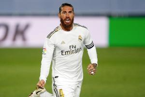 Sergio Ramos célébrant un but