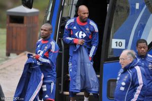 Nicolas Anelka avec l'Équipe de France