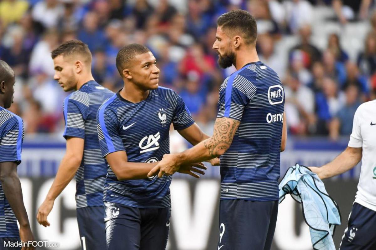 Kylian Mbappé et Olivier Giroud