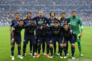 L'équipe du PSG avant la finale de la Coupe de France