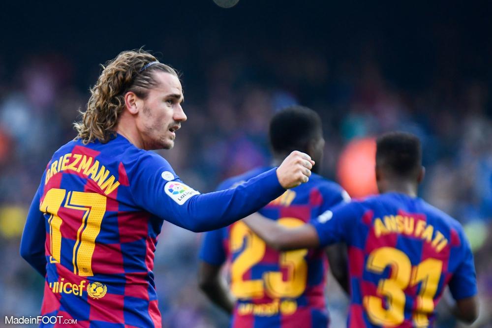 Griezmann sous le maillot du FC Barcelone.