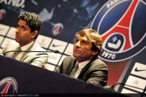 Leonardo (PSG), ici aux côtés de Nasser Al-Khelaïfi.