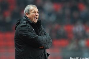 Rolland Courbis, ici lors de son passage sur le banc du Stade Rennais FC.