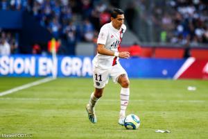 Angel Di Maria lors d'un match de Ligue 1 avec le PSG