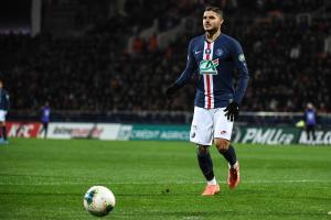 Mauro Icardi lors d'un match de L1 avec le PSG