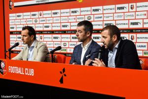 Florian Maurice, le directeur sportif du Stade Rennais FC, ici à droite.
