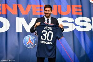 Lionel Messi lors de sa présentation.