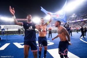 Presnel Kimpembe, Marquinhos et Neymar ici après la victoire face à Lyon