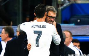 Blanc et CR7 avaient échangé quelques secondes à la fin du match.