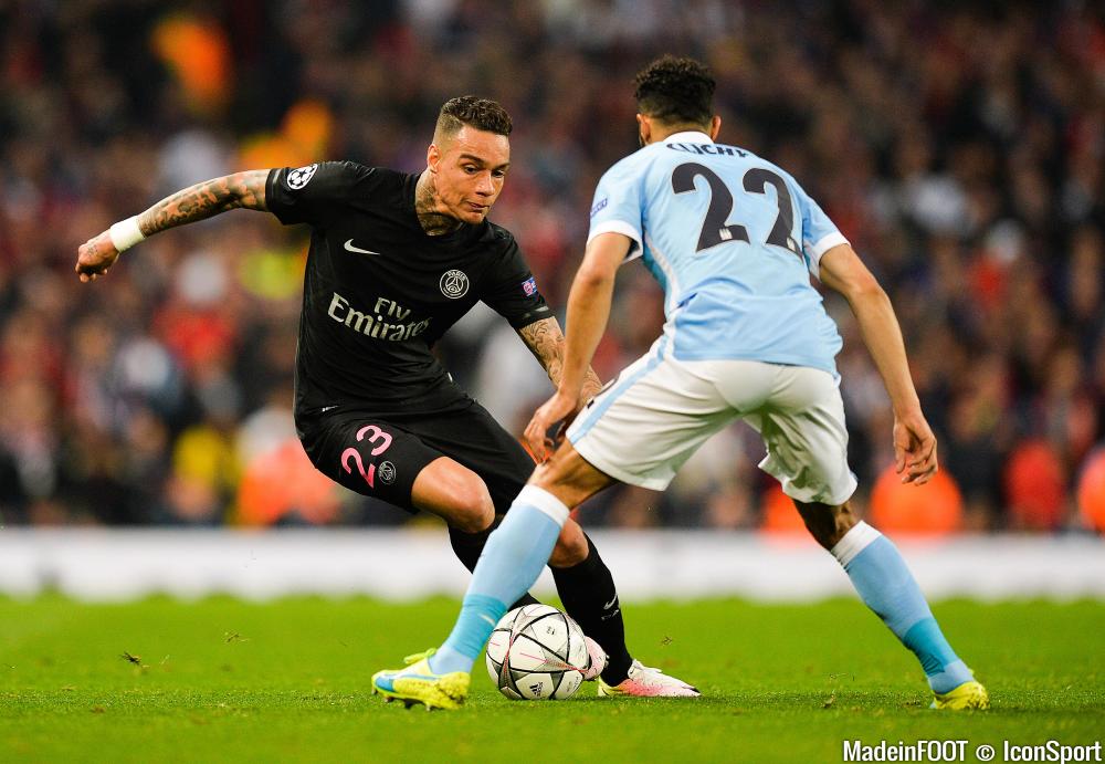 Manchester, UK. 12th Apr, 2016. Gregory van der Wiel (PSG) Football/Soccer  : Gregory van der Wiel of Paris Saint-Germain during the UEFA Champions  League Quarter-final 2nd leg match between Manchester City and