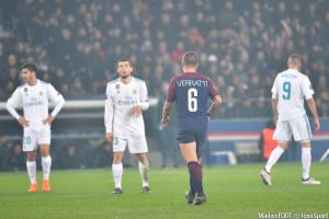 Verratti et le PSG ont été sortis de la C1 par le Real Madrid.